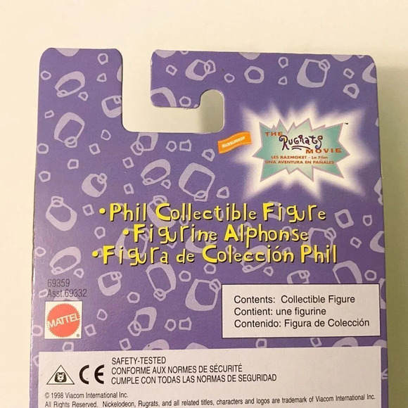Vintage 1998 The Rugrats Movie Phil Collectible Nickelodeon Mattel Figure - Picture 5 of 12